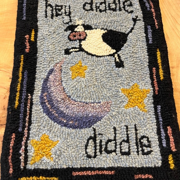 Hey Diddle Diddle Rug Hooking Piece - Picture 1 of 2